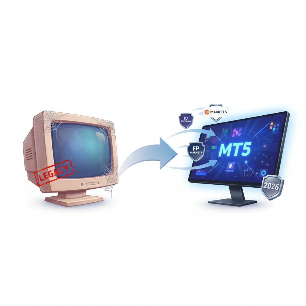 主要ブローカーがMT4からMT5へ移行中