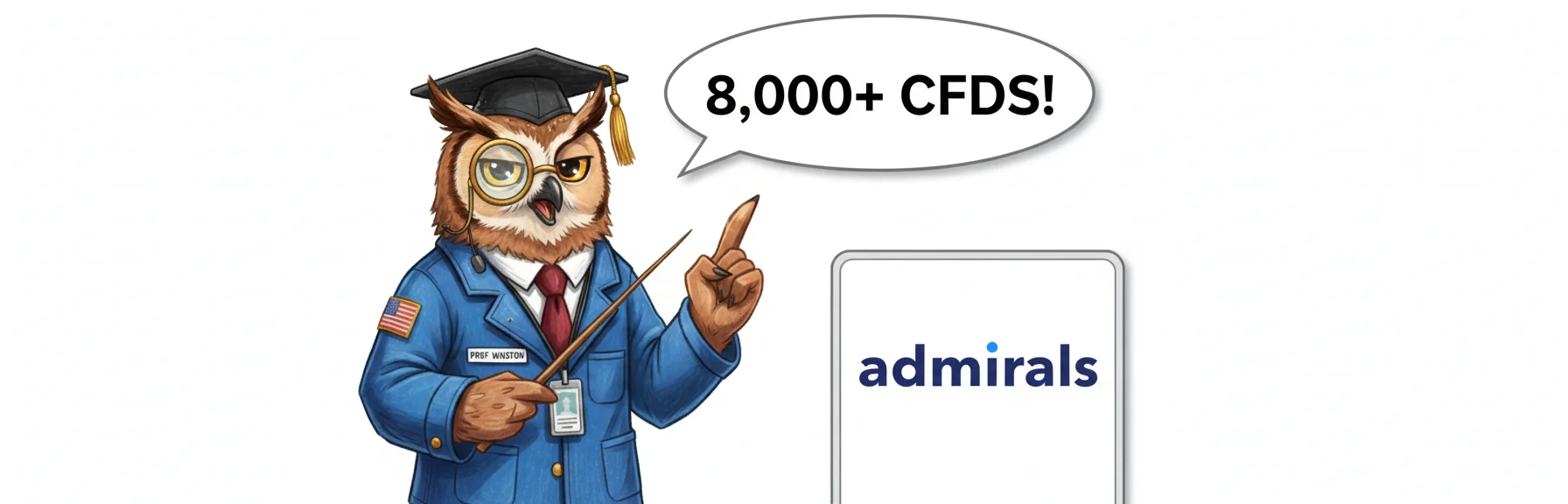 Prof. Winston presents admirals — 8,000+ CFDs!