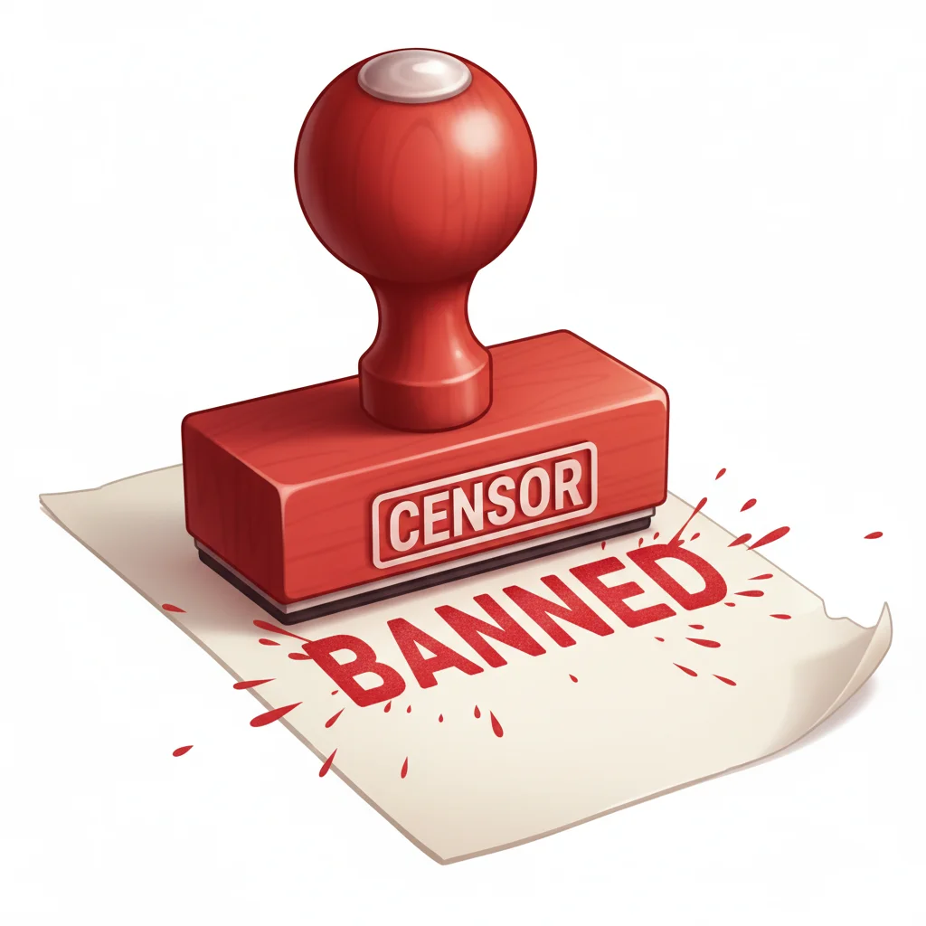 BANNED stamp in red ink — FXCM permanently banned from US market