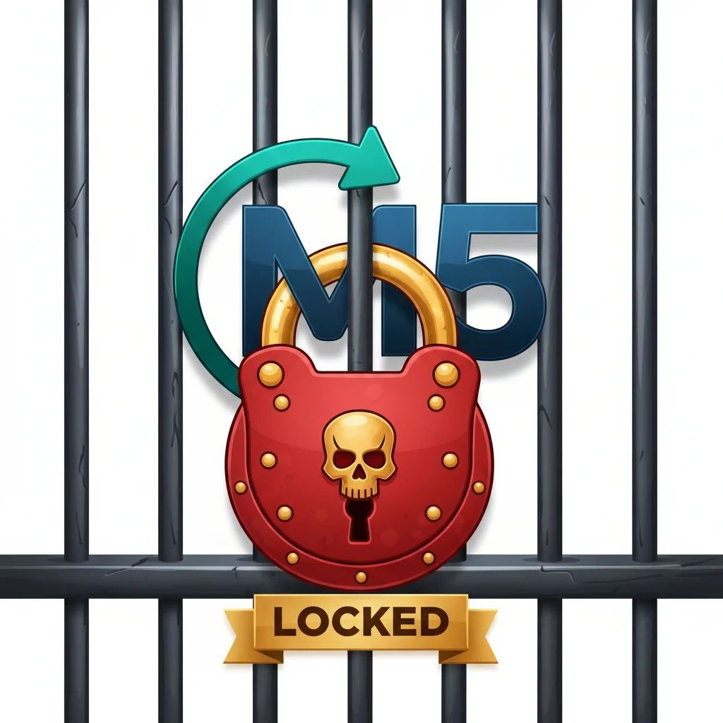 MetaTrader logo behind bars — Plus500 does not support MT4 or MT5