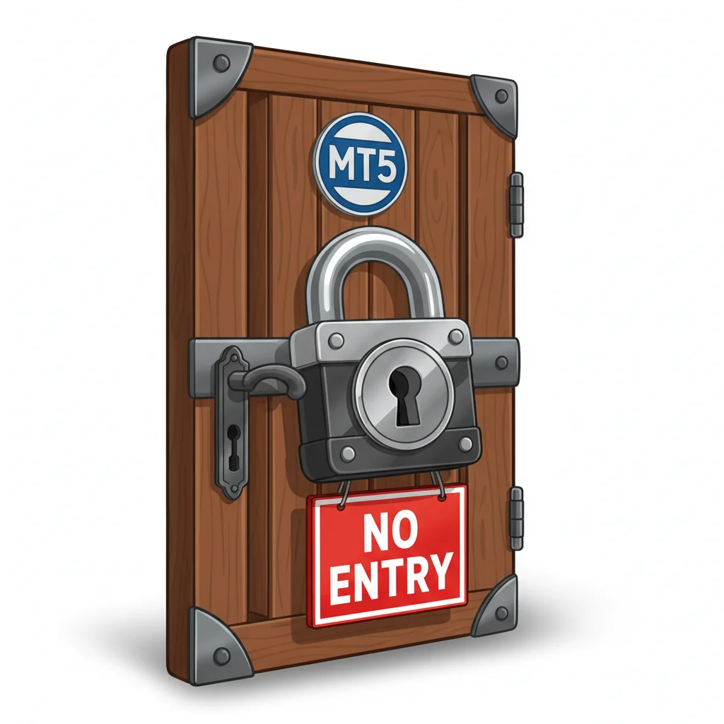 Locked door with No MT5 sign — Saxo Bank does not support MetaTrader