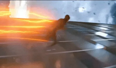 The Flash running at super speed
