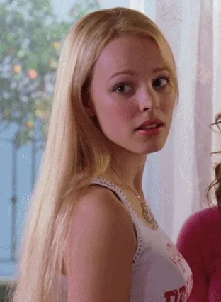 Regina George from Mean Girls with a skeptical look
