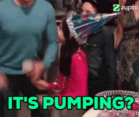 Party celebration scene, people excited