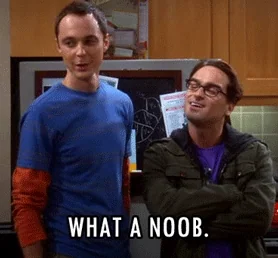 confused character asking what a noob