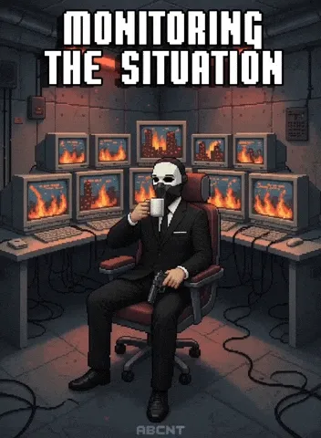 Person carefully watching and monitoring