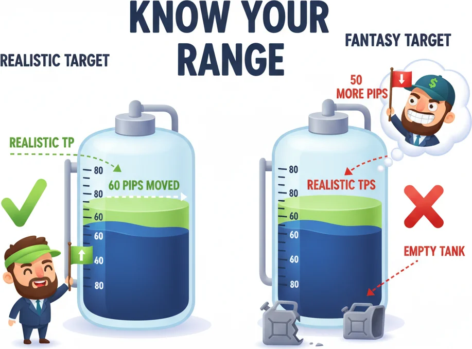 Using ADR for realistic take-profit targets within daily range limits