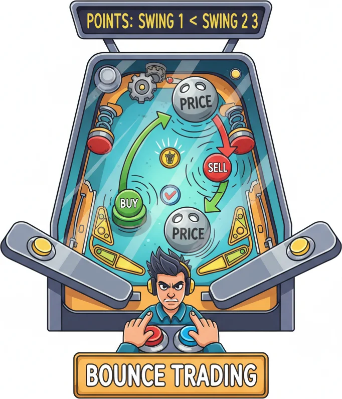 Trading broadening formation bounces between diverging trendlines