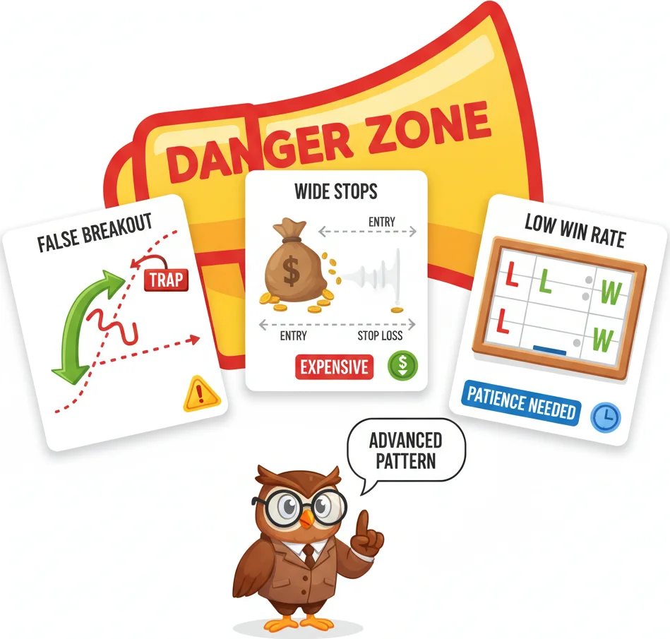 Broadening formation failure risks and false breakout traps