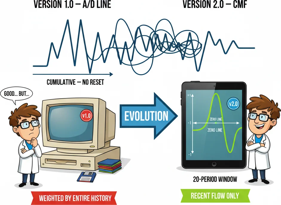 Marc Chaikin evolution from the A/D Line to the CMF indicator