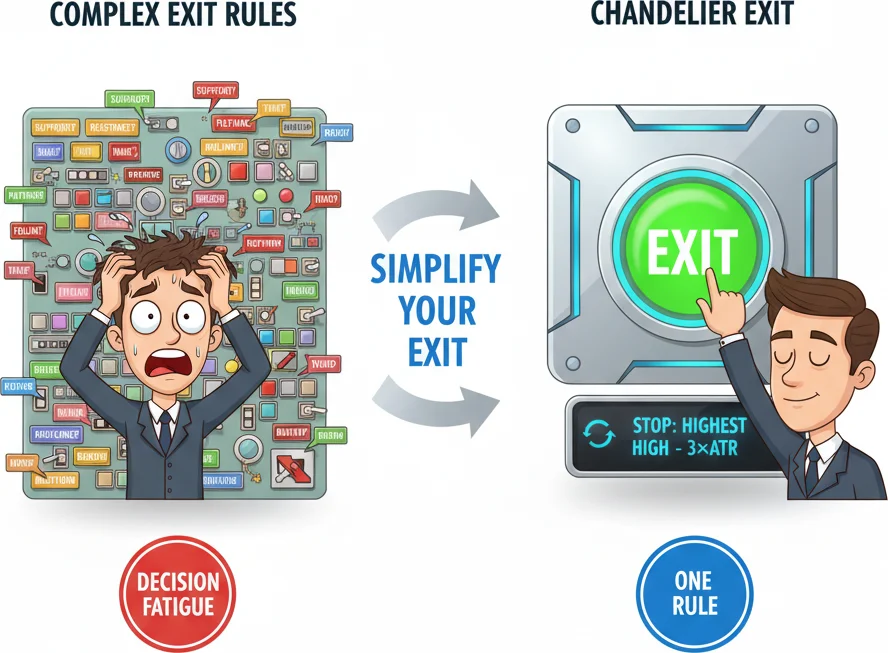 Chandelier Exit as a complete exit system — no other rules needed