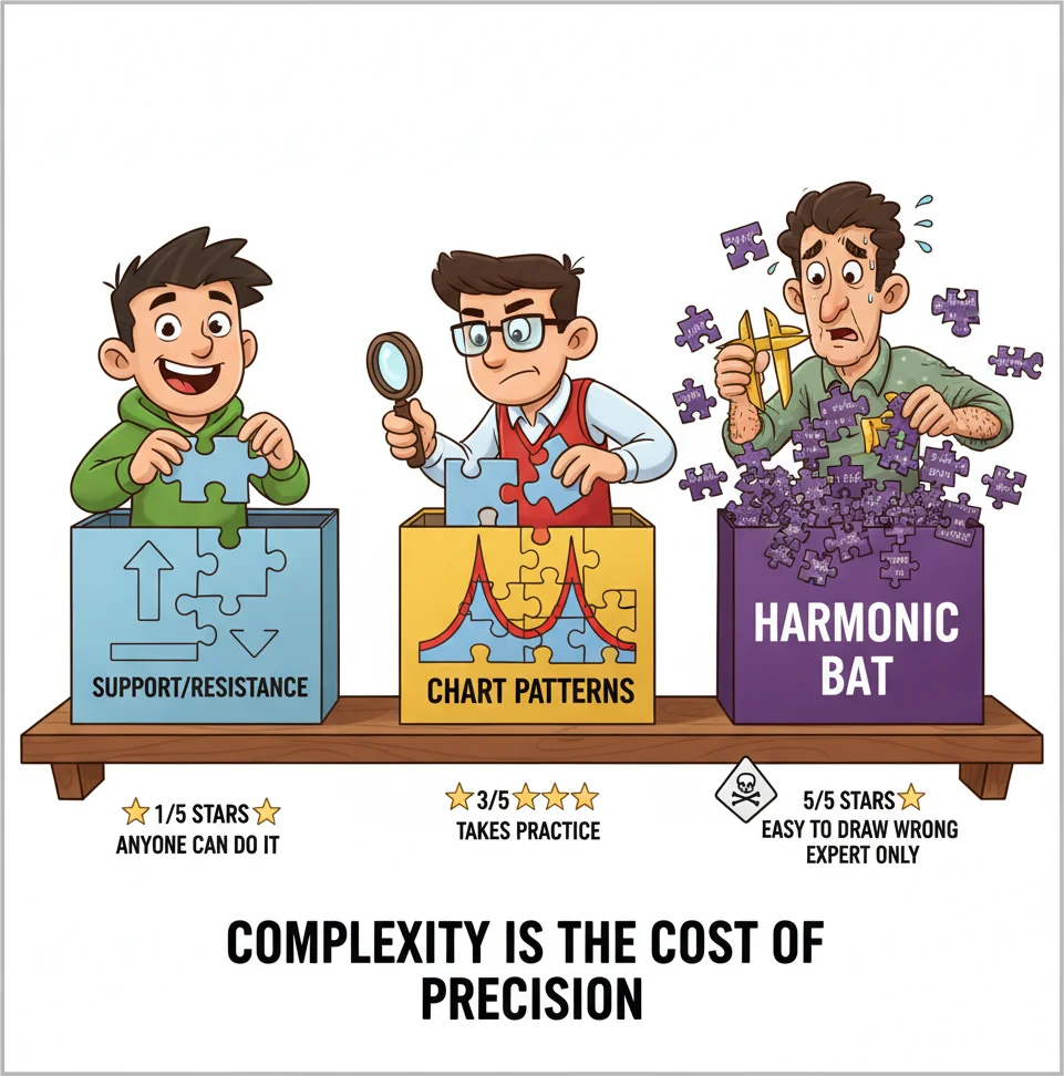 Bat pattern limitations — complexity and the subjectivity problem