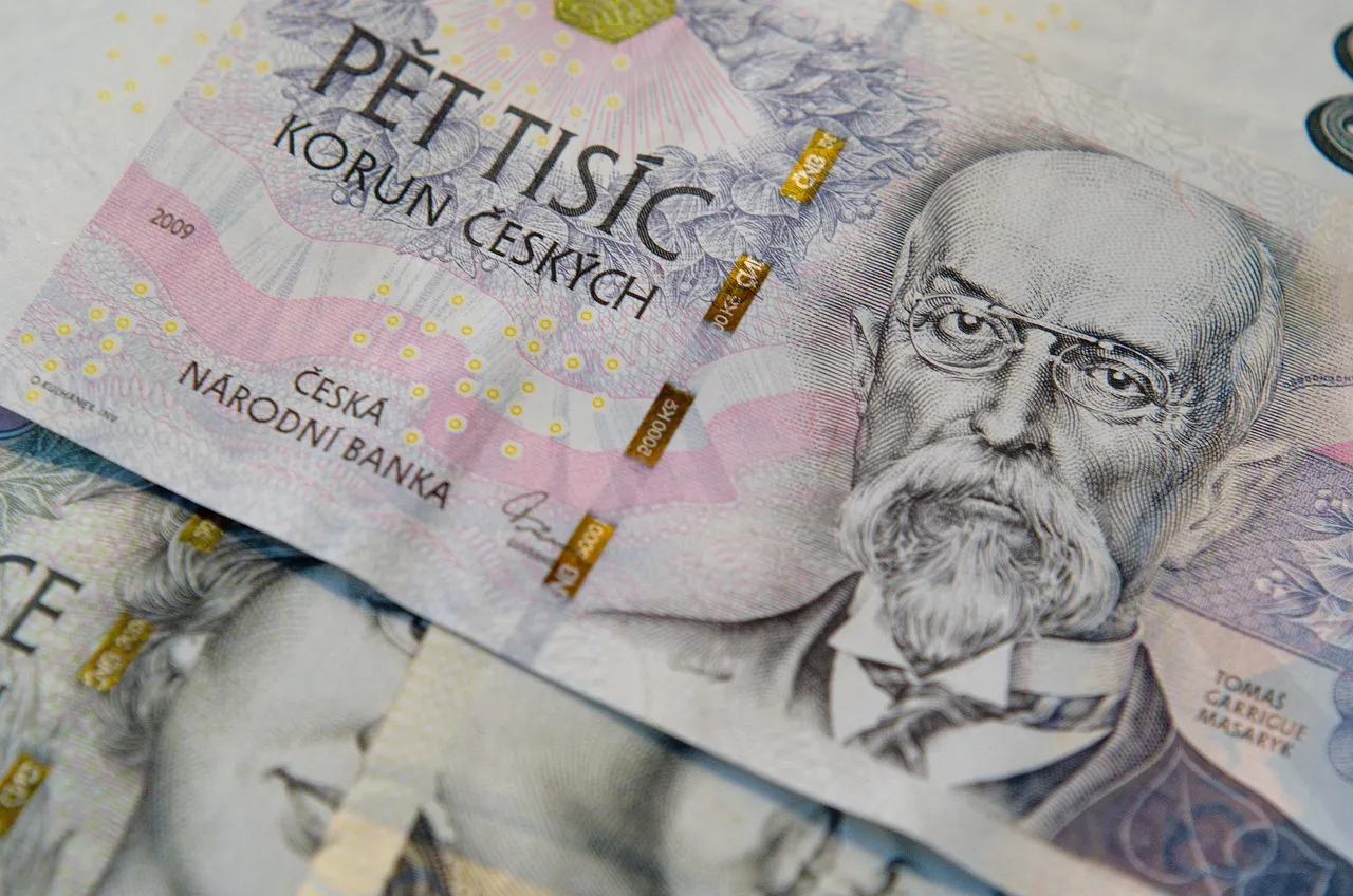 A close-up of a Czech 5000 Korun banknote featuring Tomáš Garrigue Masaryk.