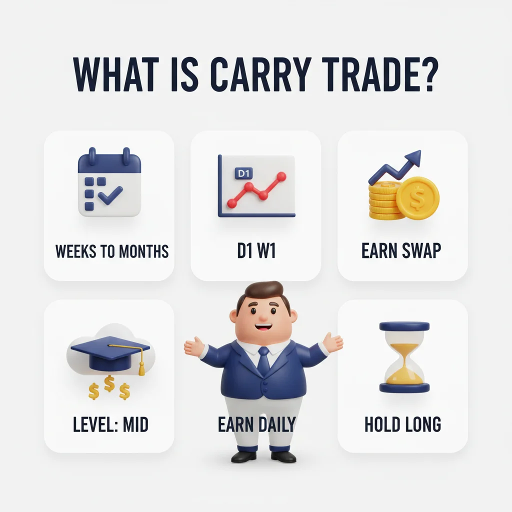 What is carry trade — strategy overview infographic