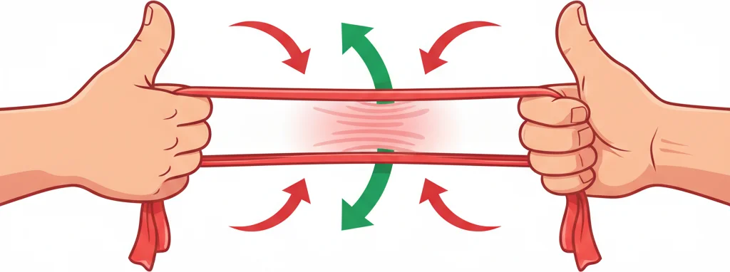 Stretched too far, ready to snap back