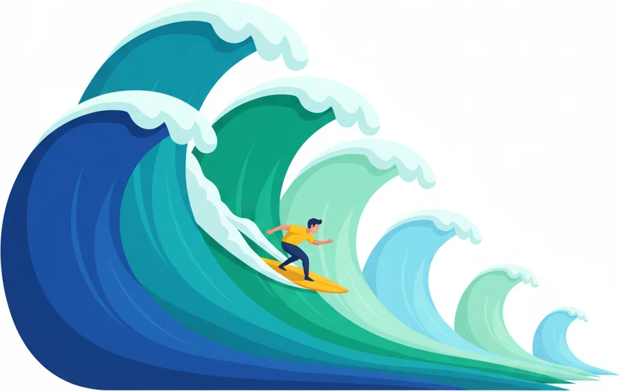 Five waves up, three waves down — the natural rhythm of market movements