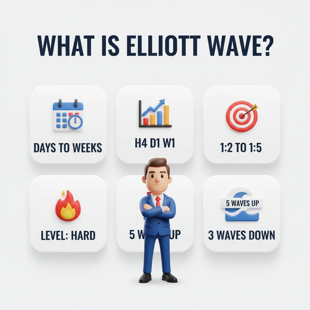 What is elliott wave trading — strategy overview infographic
