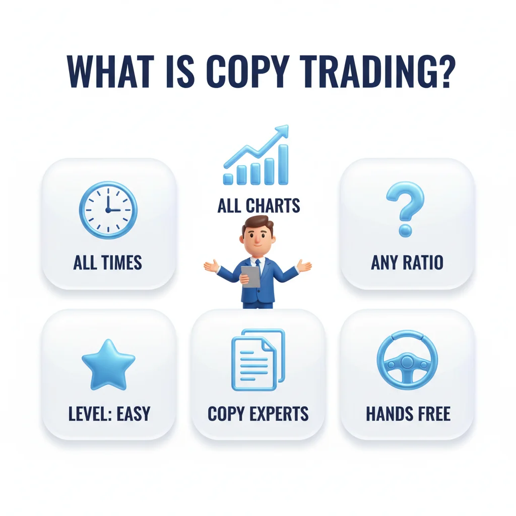 What is forex copy trading — strategy overview infographic
