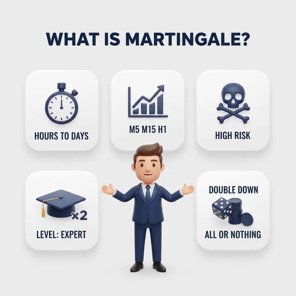 What is martingale infographic — overview of key characteristics