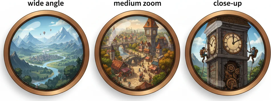 Three zoom levels, one complete picture