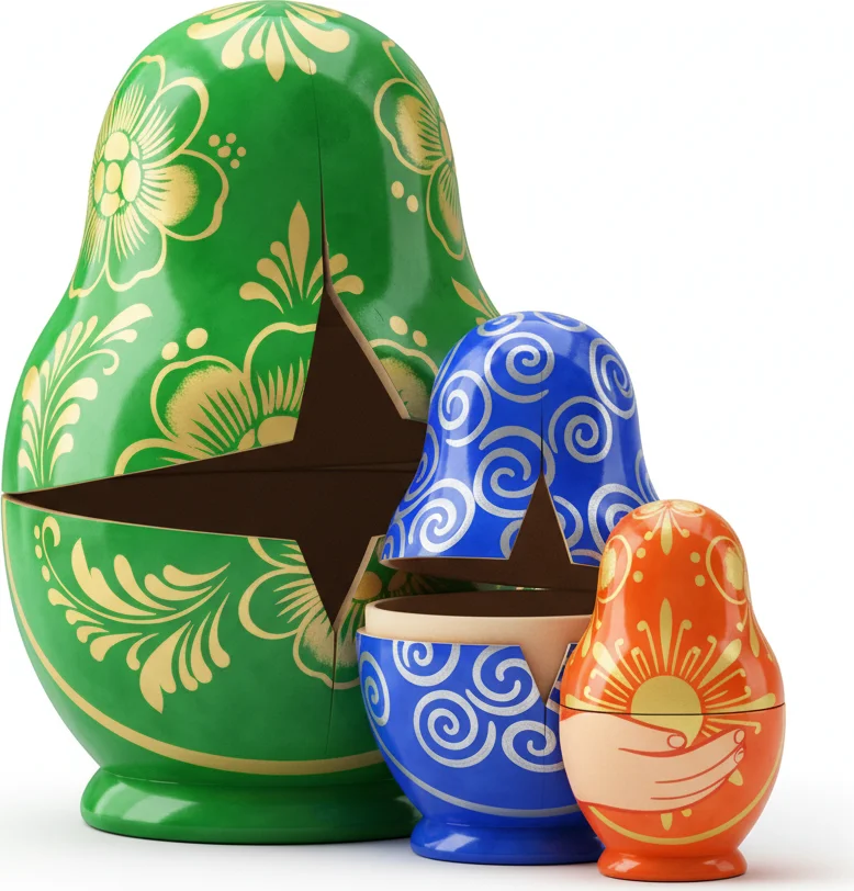 Like Russian dolls, each timeframe contains a smaller one inside