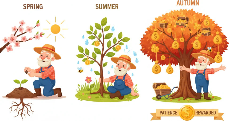 Plant the seed, wait for the tree