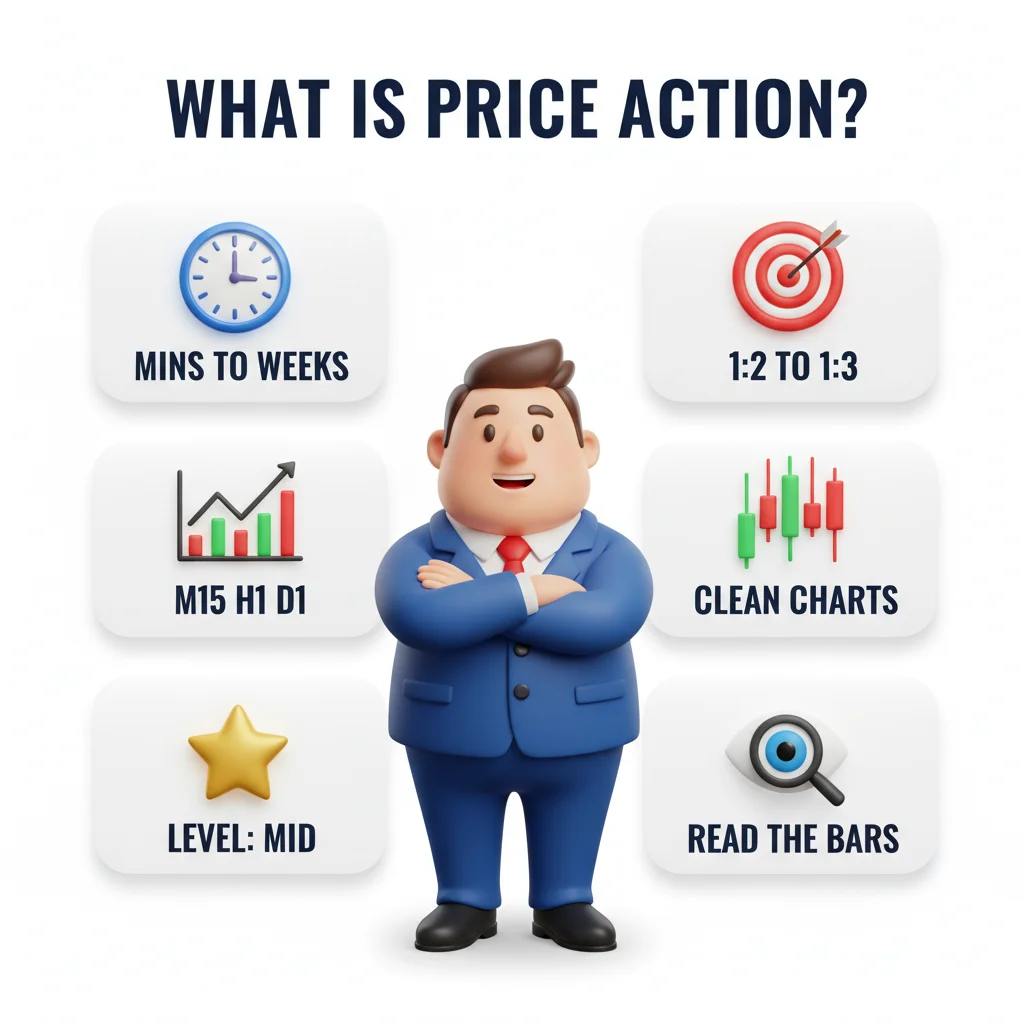 What is price action trading — strategy overview infographic