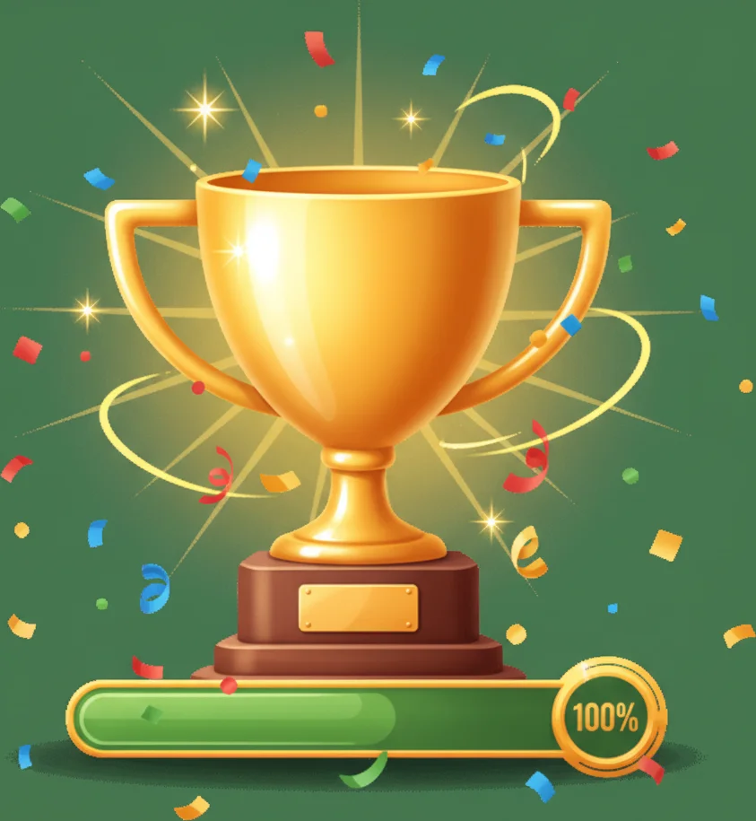 Challenge complete, trophy earned