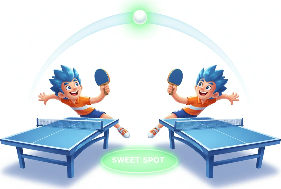 Back and forth like a ping-pong ball