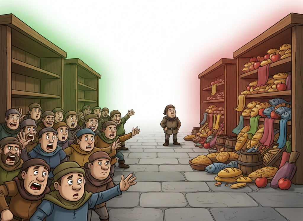 Empty shelves vs overflowing stock