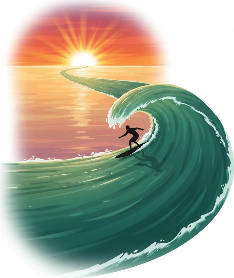 Ride the wave to the horizon