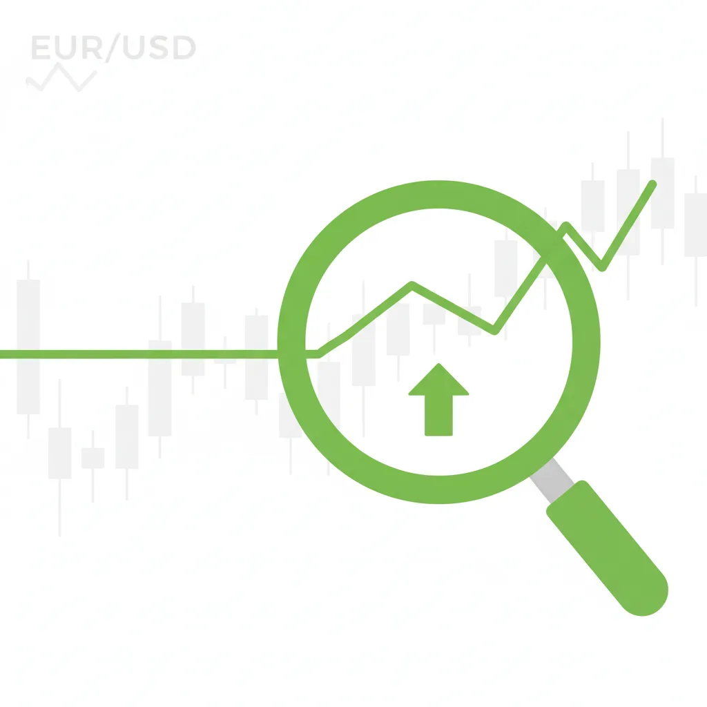 EUR/USD moving one pip from 1.0801 to 1.0802, with the fourth decimal highlighted.