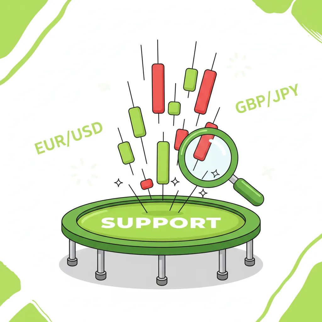 Support acts like a trampoline, catching falling prices and bouncing them upward.